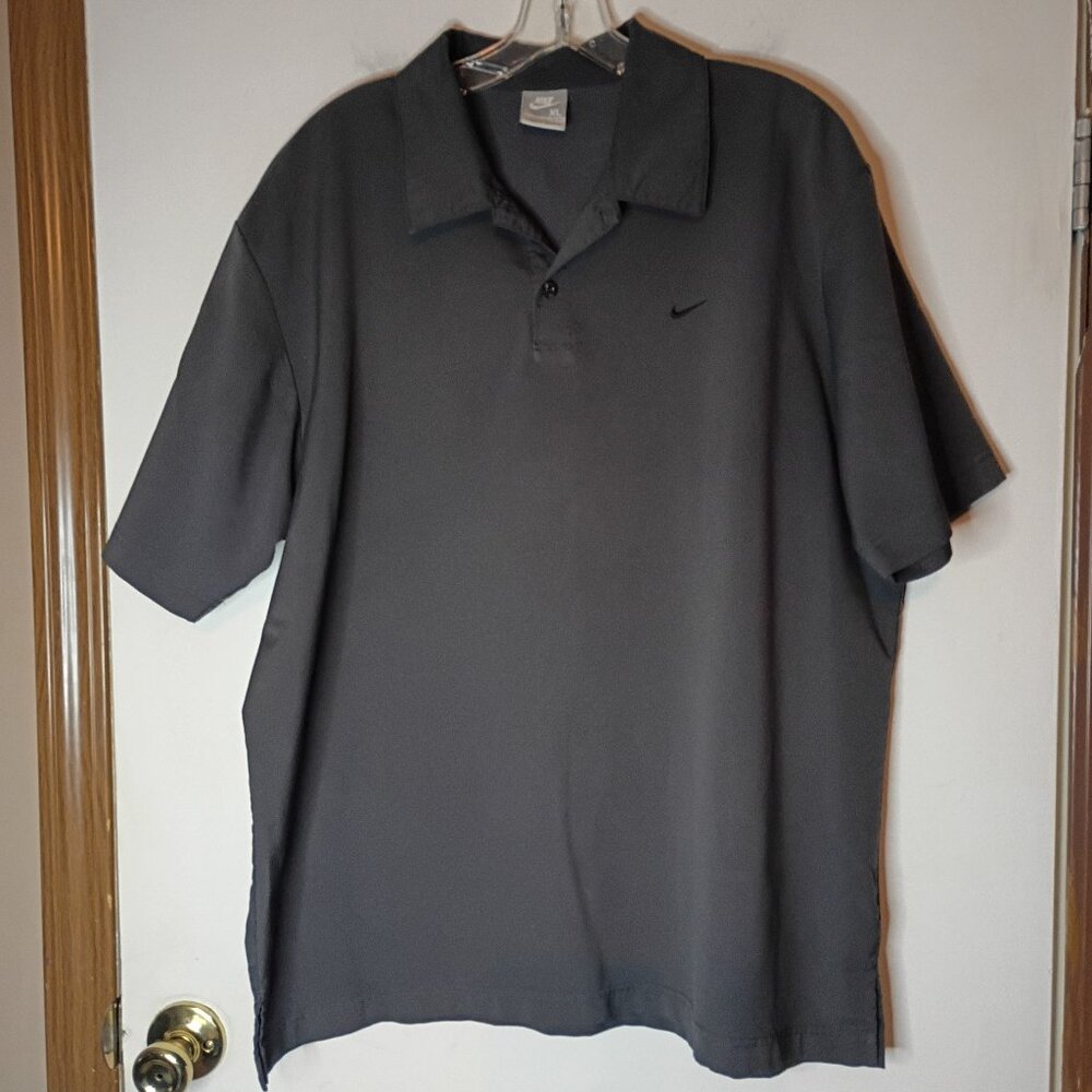 Nike Men's Gray Polo Shirt XL Short Sleeve Swoosh Athletic‎ Top